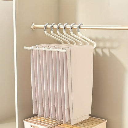 Open-Leg Pants Hangers in Black or White with 10-, 20-, 30- or 50-Piece Checkout Packs for Closets
