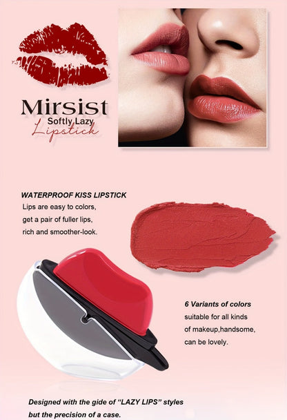 Color Changing Lipstick Set 6pcs Matte pH Reactive Lip-Shaped with Jasmine Scent - Non-Fade Long-Lasting Velvety Formula, Multi-Shade Lip Makeup Gift Set for Women & Girls