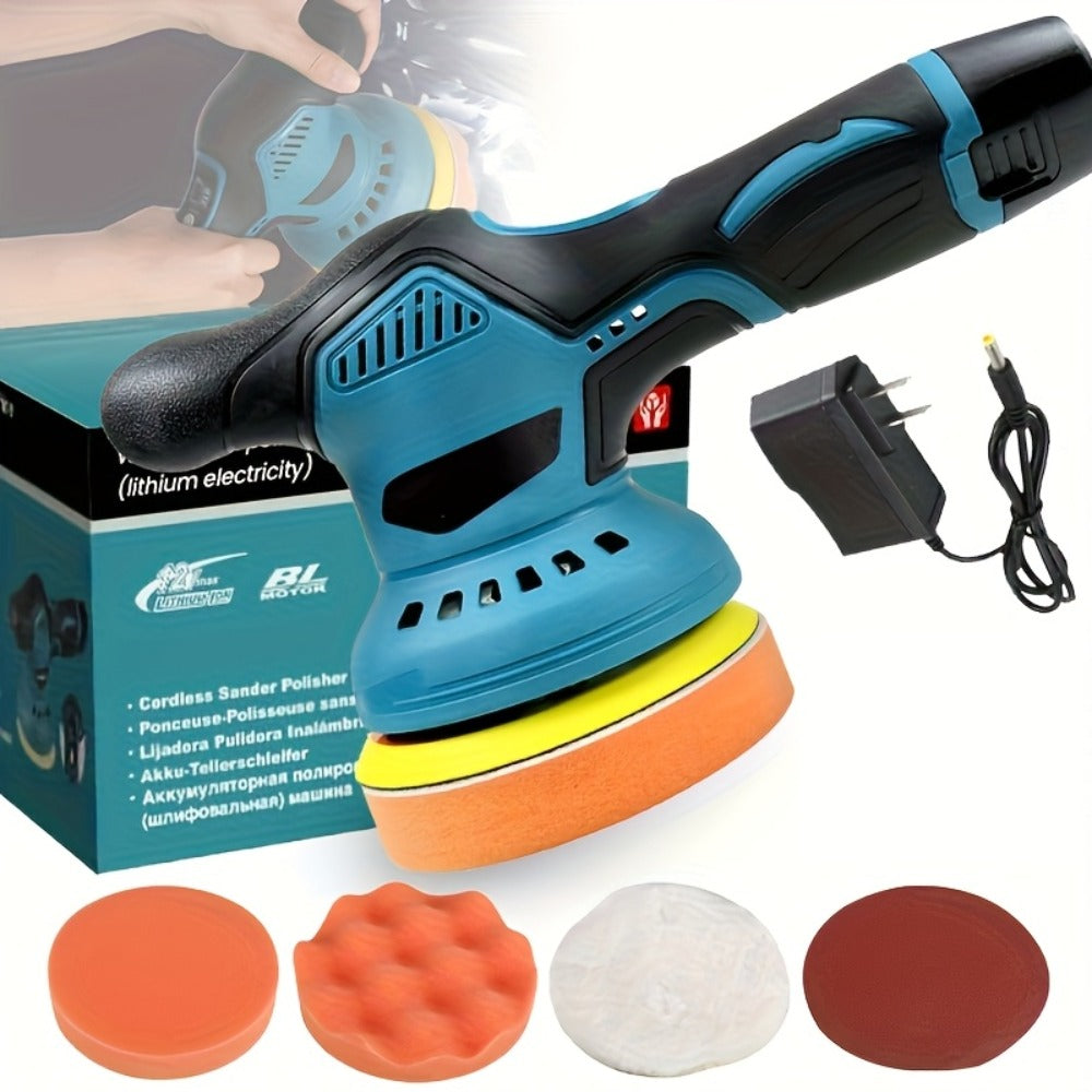 Cordless Car Polisher Buffer Machine – 8-Speed 5000 RPM Orbital Polishing Machine with 6" Pad, Rechargeable Battery & Charger for Car Detailing & Scratch Removal