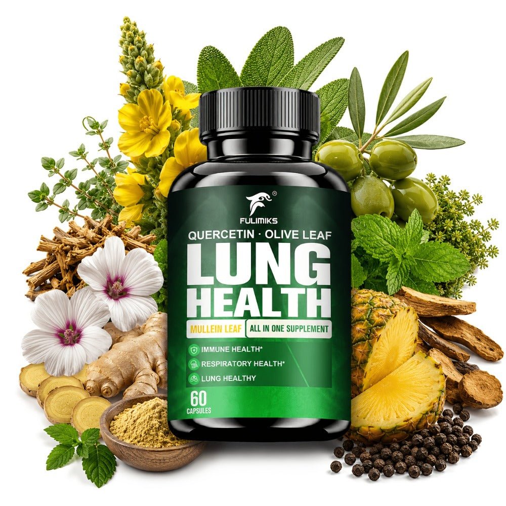 Herbal Supplement with FULIMIKS Label, Mullein Leaf Quercetin and Olive Leaf Capsules, 60 Count