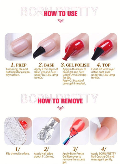 Gel Nail Polish in 10ml Nude Jelly with Skin-Tone Glass Finish and JN05, JN68, JN75 or JN76