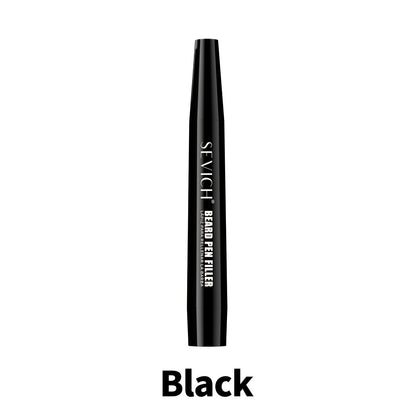 Beard Filler Pencil with Brush — Waterproof Long-Lasting Beard Pencil for Fuller Thicker Beard | Fills Sparse Patchy Beard & Mustache | Men's Grooming Tool | Black & Dark Brown | 1pc or 2pcs