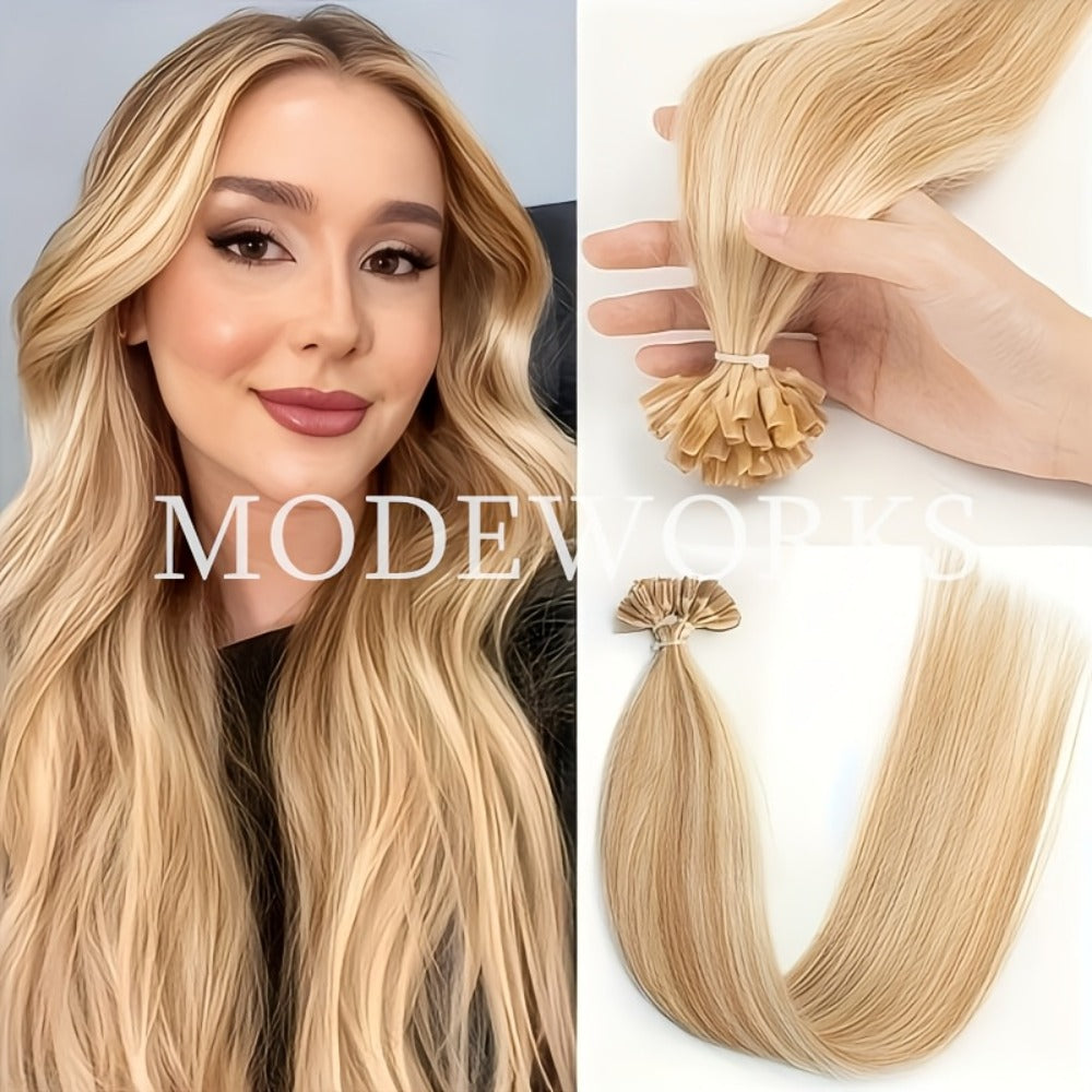 U-Tip Wavy Hair Extensions in 12, 14, 16, 18 or 20 Inch Lengths and 11 Protected Color Labels
