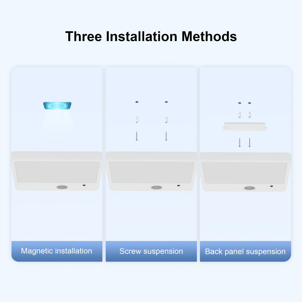 Wireless LED Ceiling Light Motion Sensor Rechargeable Battery Powered 3 Color Temperatures Remote Control No Wiring Closet Light for Bathroom Staircase Garage Hallway Kitchen Pantry White 1 or 2pcs
