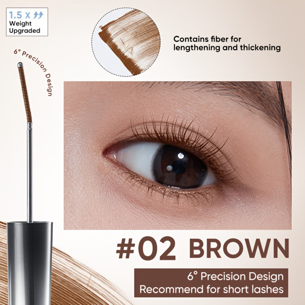 JUDYDOLL Mascara in Black or Brown with Curling or Precision Metal Applicator Designs and Slim Gray Tubes