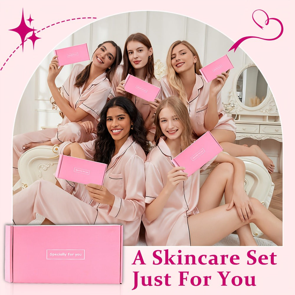 Fruit Extract Skincare Gift Box 30pcs for Women - Moisturizing Hydrating Non-Greasy Daily Skin Care Set All Skin Types, Winter Hydration Christmas Holiday Birthday Gift for Family Friends