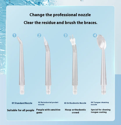 Water Flosser Cordless Three-Mode Design with Four Nozzles, USB Charging and Four Color Options