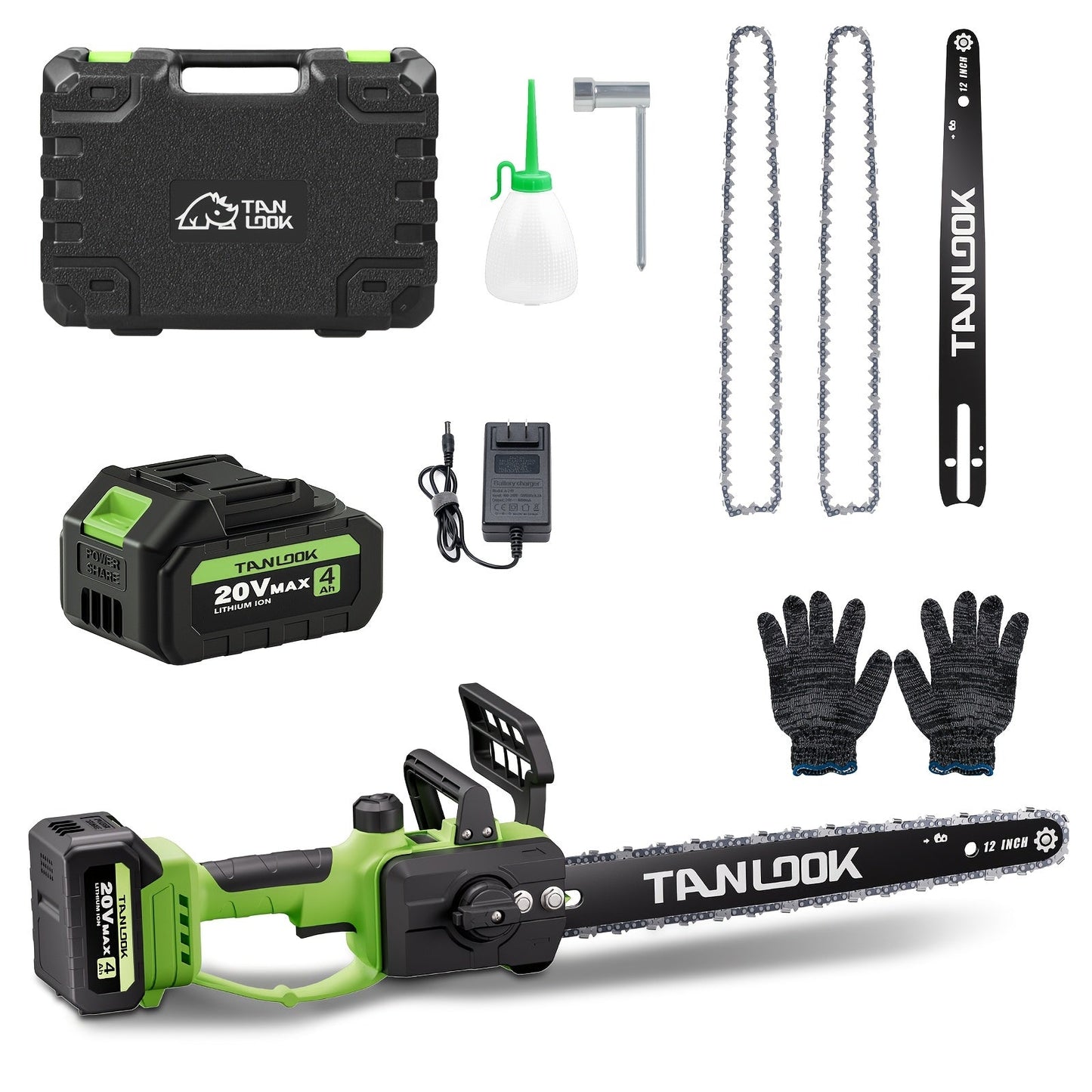 Cordless Electric Chainsaw – Battery Powered, Portable Chain Saw for Tree Pruning, Wood Cutting, Garden & Yard