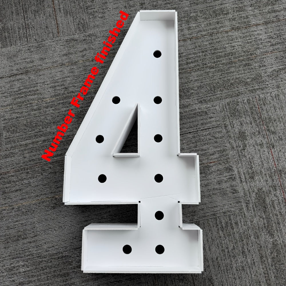 Party Decorations Three-Foot Freestanding Number Sign with Warm White LED Lights and Digits 0–9