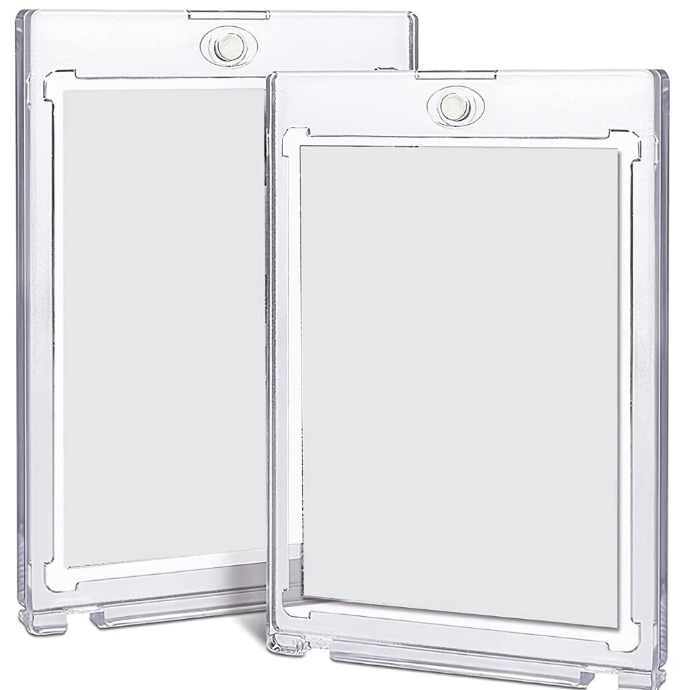 30pt Magnetic Card Holders 30/60 Pack – Clear Hard Plastic One-Touch Trading Card Cases, Protective Display Holders for Baseball, Sports