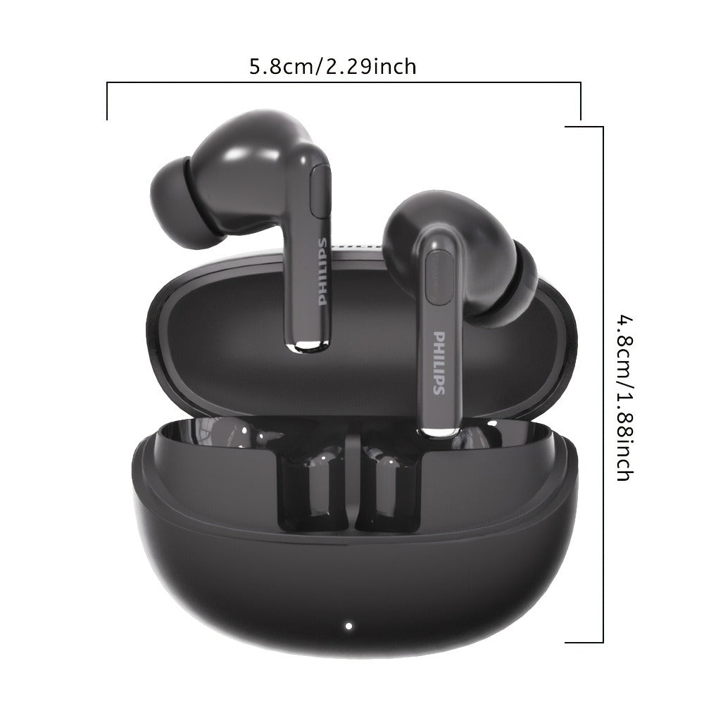 Wireless Earbuds Philips Bluetooth 6.0 Semi-Open Back with Long Battery and Noise Reduction