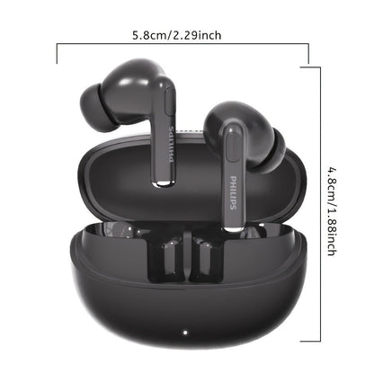 Wireless Earbuds Philips Bluetooth 6.0 Semi-Open Back with Long Battery and Noise Reduction