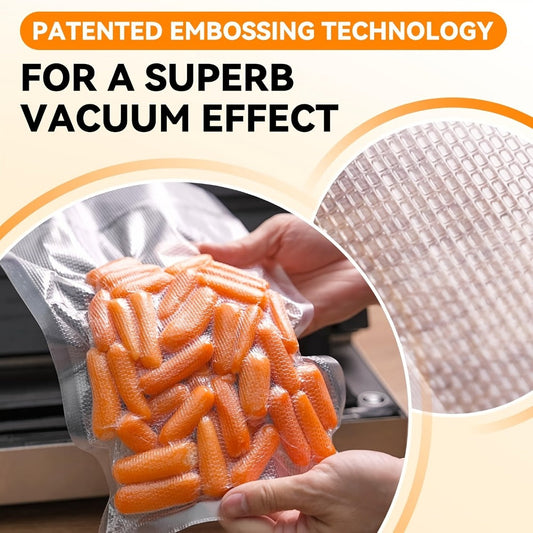 Vacuum Sealer Bags 250pcs - BPA-Free Food Storage Bags in 3 Sizes (6"x10", 8"x12", 11"x16"), Compatible with All Vacuum Sealing Machines for Meal Prep, Food Preservation & Sous Vide Cooking