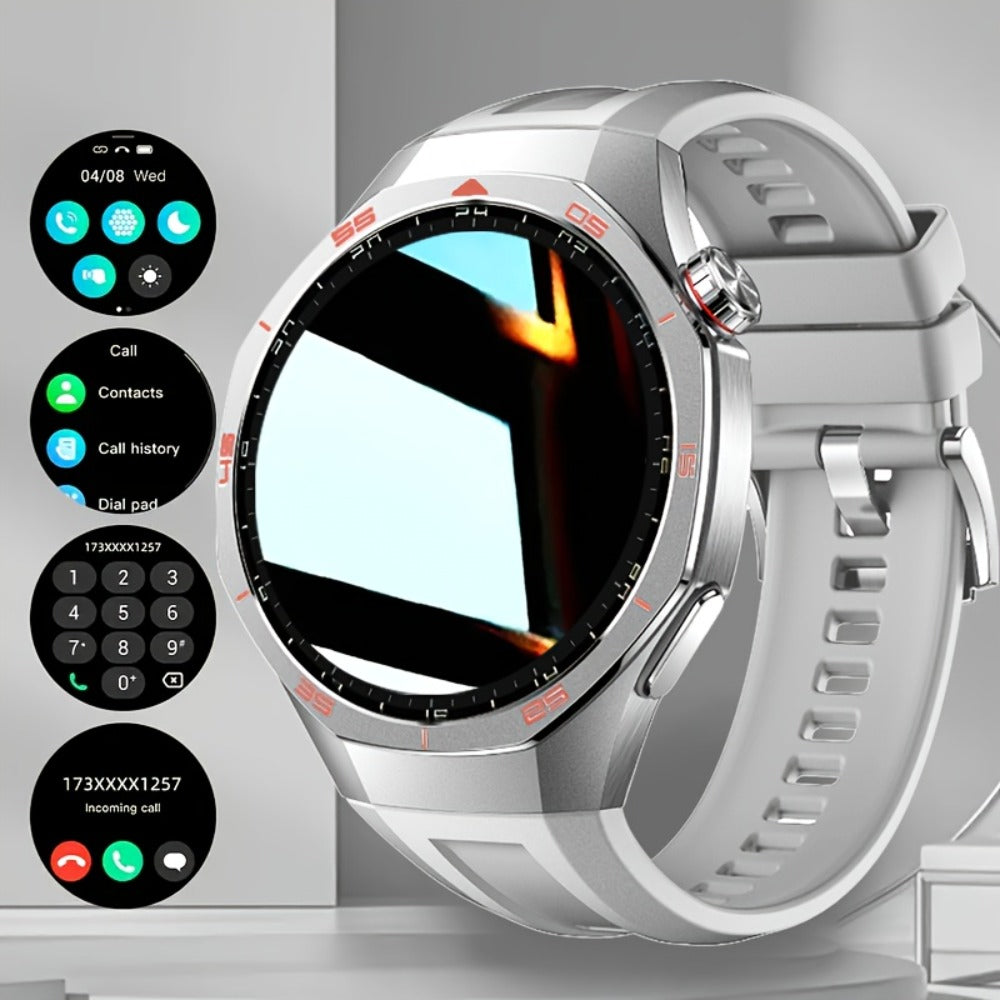Round Smartwatch 2.01" Extra Large Screen with Wireless Calling, 100+ Sport Modes, Sleep Monitor Heart Rate, Built-in Games Weather Calculator Pedometer, Unisex Smart Watch for Men Women – Black Silver 5 Styles