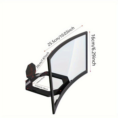 Screen Magnifier for Phone 12 Inch HD Curved Lens – 1:1 No-Distortion Enlarger, Foldable Portable Stand, Eye Protection for Movies Video Calls, Universal Smartphone Amplifier, Gift for Seniors Students