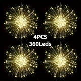 4pcs(360LED-Warm White)