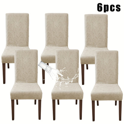 Stretch Dining Chair Covers Set of 4/6 - Plant Print Slipcovers for Dining Room Kitchen Chairs, Elastic Parsons Chair Protector, Home Decor