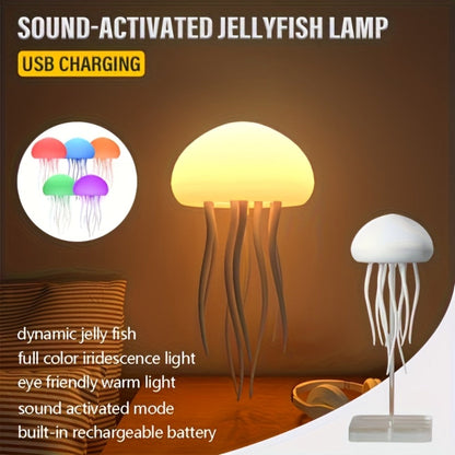 Jellyfish Night Light USB LED Table Lamp - Touch Control Gradient Color Changing Fantasy Desk Light for Bedroom Kids Room Party Decor Aesthetic Room Decoration