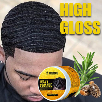 360 Wave Pomade for Men — Wave Control Defining Cream for Layered Waves, Volume & Texture | Non-Greasy, Water-Soluble, No Residue | Easy to Style, Brush & Maintain Natural 360 Waves