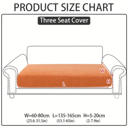 Jacquard Stretch Sofa Cover Non-Slip | Elastic Wear-Resistant Couch Slipcover, Polyester Jacquard Fabric, 1 to 4 Seat Sectional L-Shape, Armrest Backrest, Machine Washable
