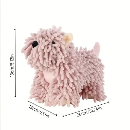 Puppy-Shaped Hanging Hand Towel in Pink or Blue Checkout Options for Kitchen or Bathroom Display