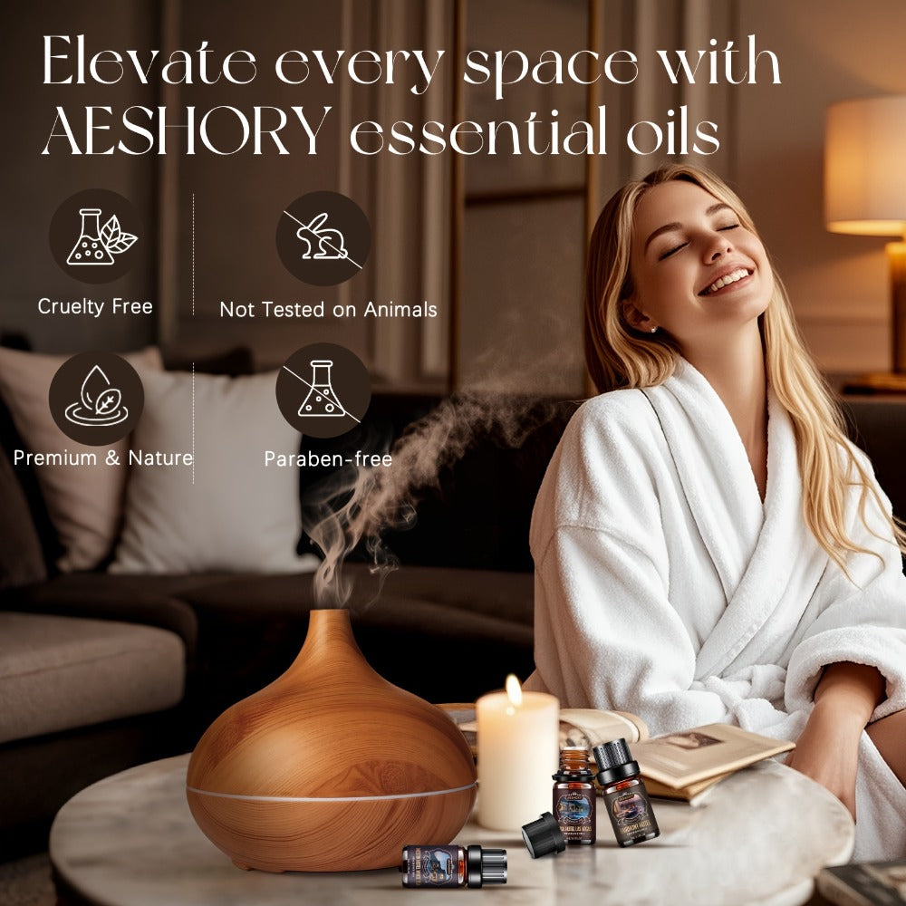 Aeshory Hotel Collection Fragrance Oil Set with 14 Assorted 5ml Bottles in a Presentation Gift Box