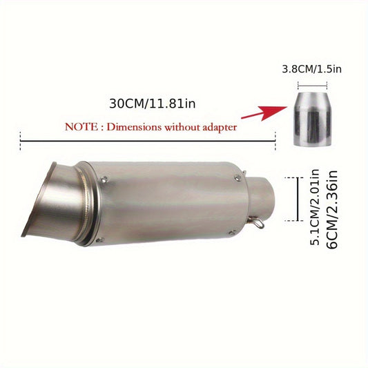 Motorcycle Exhaust Pipe 51mm & 60mm - Stainless Steel Slip-On for NMAX 125/155, Suzuki GSX650F, GSX1250 & GSX650R | Performance Exhaust Upgrade