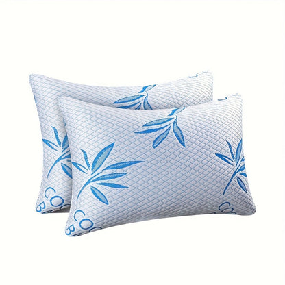 Hotel Quality Sleep Pillows Firm Support Cool-to-Touch Fiber Fill 2/4 Pack - Back Stomach Side Sleeper Pillow Set Soft Breathable Bed Pillows Standard Queen King Size