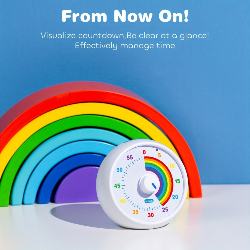 Visual Countdown Timer 60 Minute – Silent Operation Time Management Clock for Classroom, Office, Kitchen & Desktop, Multiple Colors Available