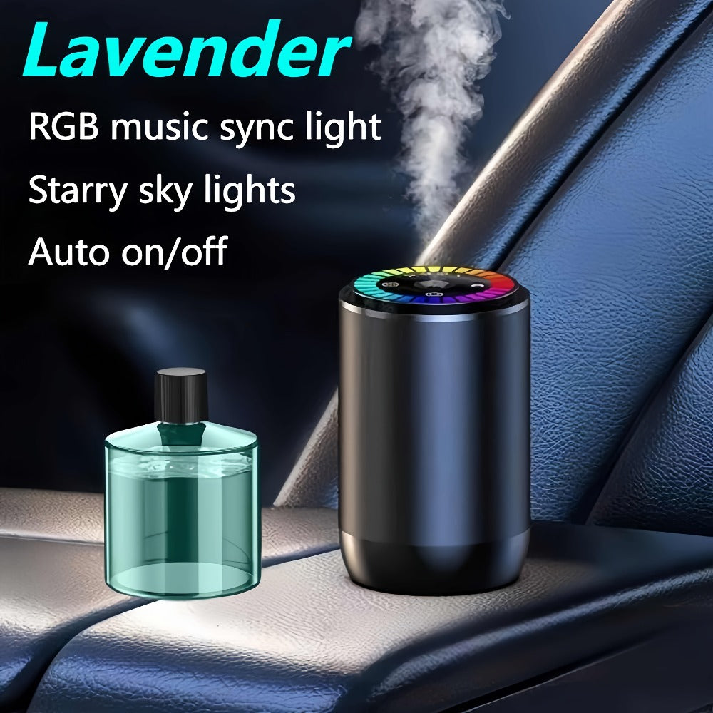 Car Air Freshener Starry-Light Rechargeable Diffuser with 11 One- and Three-Bottle Fragrance Bundle Options