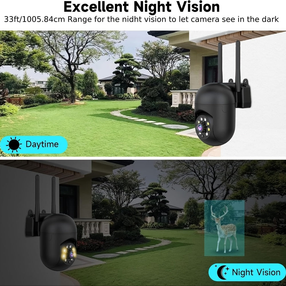 3MP AI Indoor Security Camera 4 Pack – Dual Band 2.4G/5G WiFi, AI Motion Detection with Audio Alert, Full-Color Night Vision, Two-Way Audio, Cloud Storage, Wall Mount Home Surveillance System