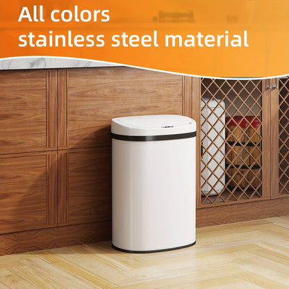 Touchless Motion Sensor Trash Can 13 Gallon 50L – Automatic Kitchen Garbage Can for Home Office Bedroom Living Room