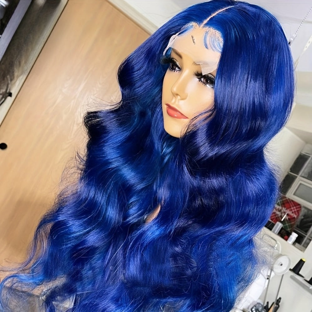 Synthetic Wig 32-Inch 13x4 HD Lace Front Waves with 200% Density in Three Colors for Cosplay Looks