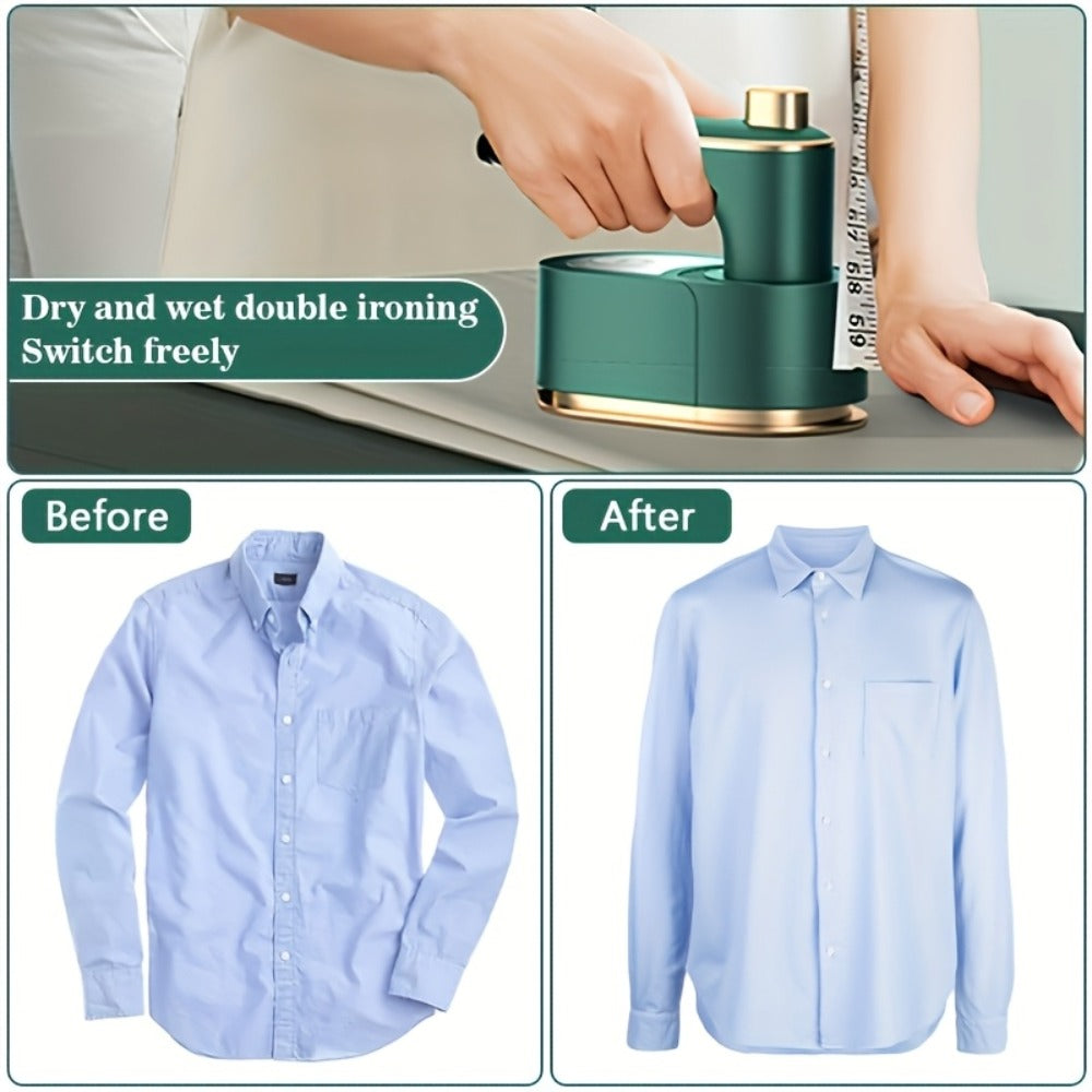 Portable Steam Iron for Clothes – 40W Handheld Folding Steamer with 180° Rotating Head, Fast Heating & Quick Wrinkle Removal for Travel, Dorm, Home & Office