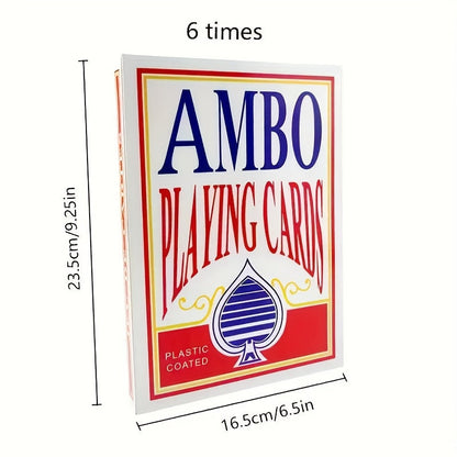 54-Card Giant Playing Card Deck in 4x or 6x Jumbo Size with Two Jokers for Parties and Family Game Nights