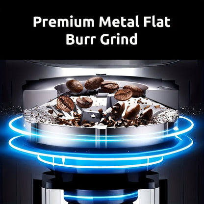 Burr Coffee Grinder Electric Automatic | 25 Precise Grind Settings | 40-Second Digital Timer | Adjustable Burr Mill | Consistent Grind for Espresso Drip French Press | Black Coffee Grinder