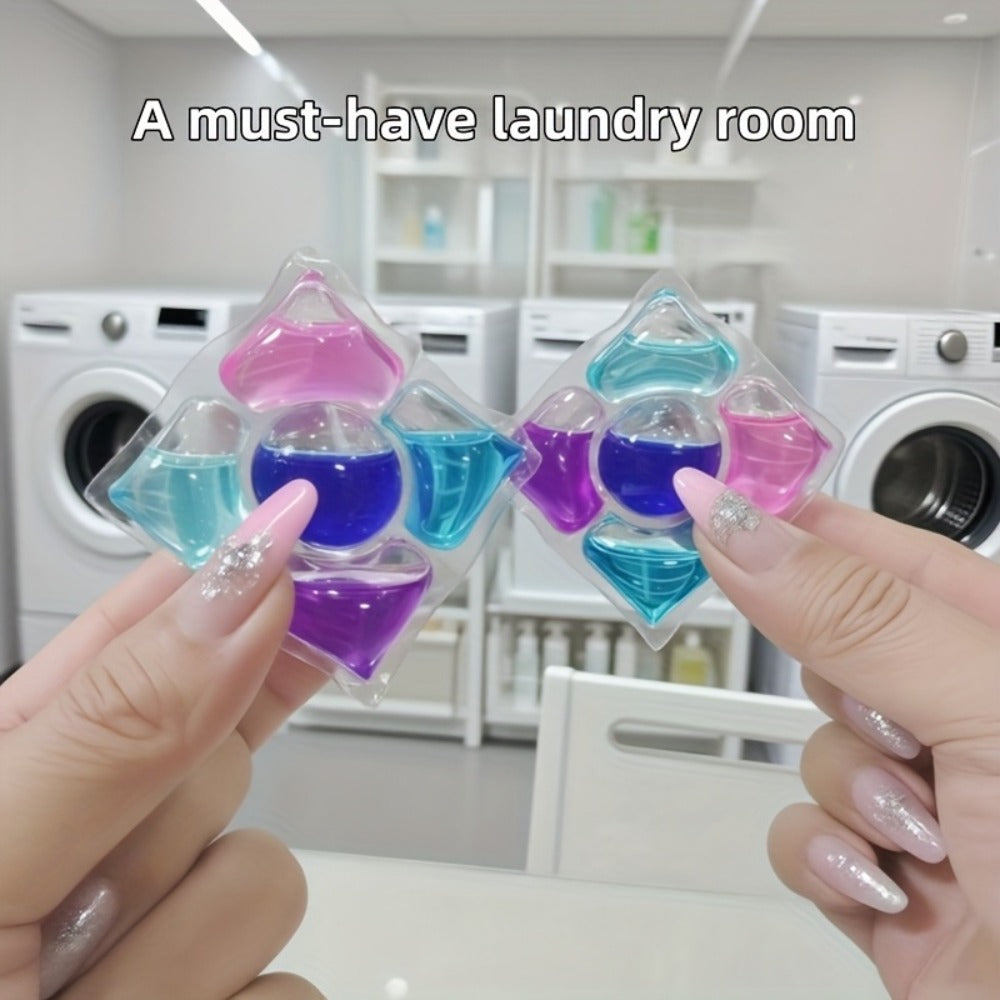 Multicolor Laundry Detergent Gel Pods with Portioned Bead Design in 7.05 oz or 21.16 oz Packages