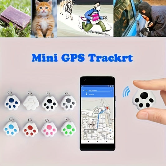 Dog Paw Smart Tracker Anti-Lost Positioning with Recording & Shutter Control – Cute Pet Accessory for Dogs & Cats, 2/4/6 Colors Available, Lightweight Clip-On Design