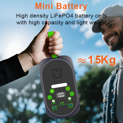 Portable Power Station 120W 99.84Wh LiFePO4 Battery | Solar Generator with AC DC USB Type-C Ports for Camping, Home Backup, Emergency, CPAP, Travel
