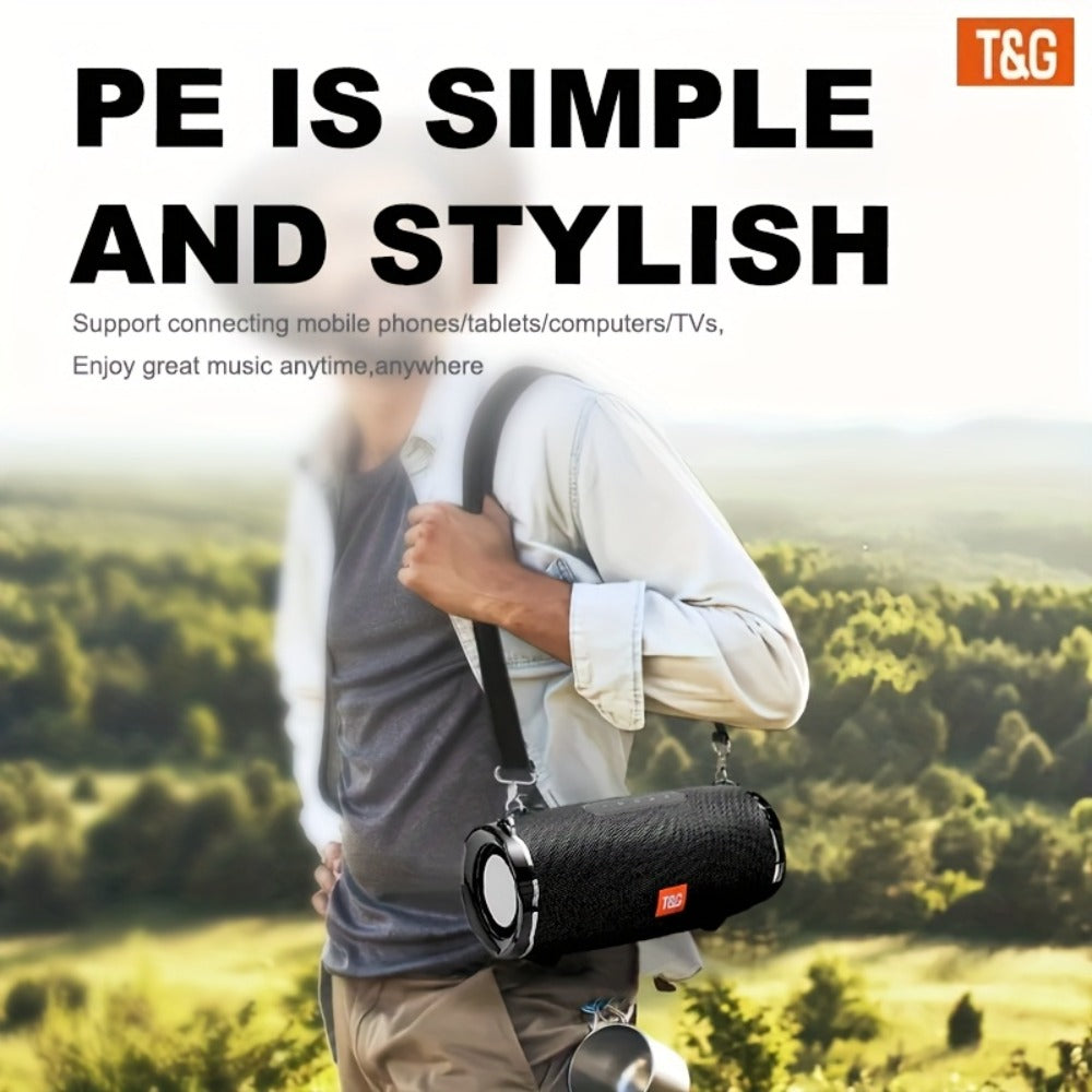 TG187 IPX4 Waterproof Outdoor Bluetooth Speaker | Dual Speakers, 4800mAh Rechargeable Battery, TWS Stereo Pairing, High Volume Portable Wireless Boombox for Party, Picnic, Camping & Stage