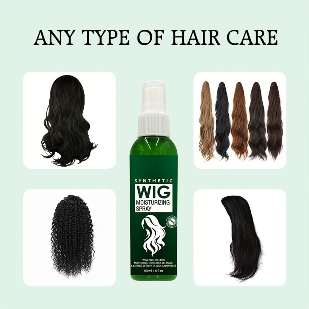 Synthetic Wig Refresher Spray Leave-In Conditioner — Revitalizes & Detangles Wigs & Hairpieces, Cleanses Between Washes, Extends Wig Lifespan, Soft Fresh Scent, Daily No-Rinse Wig Care for Synthetic Hair