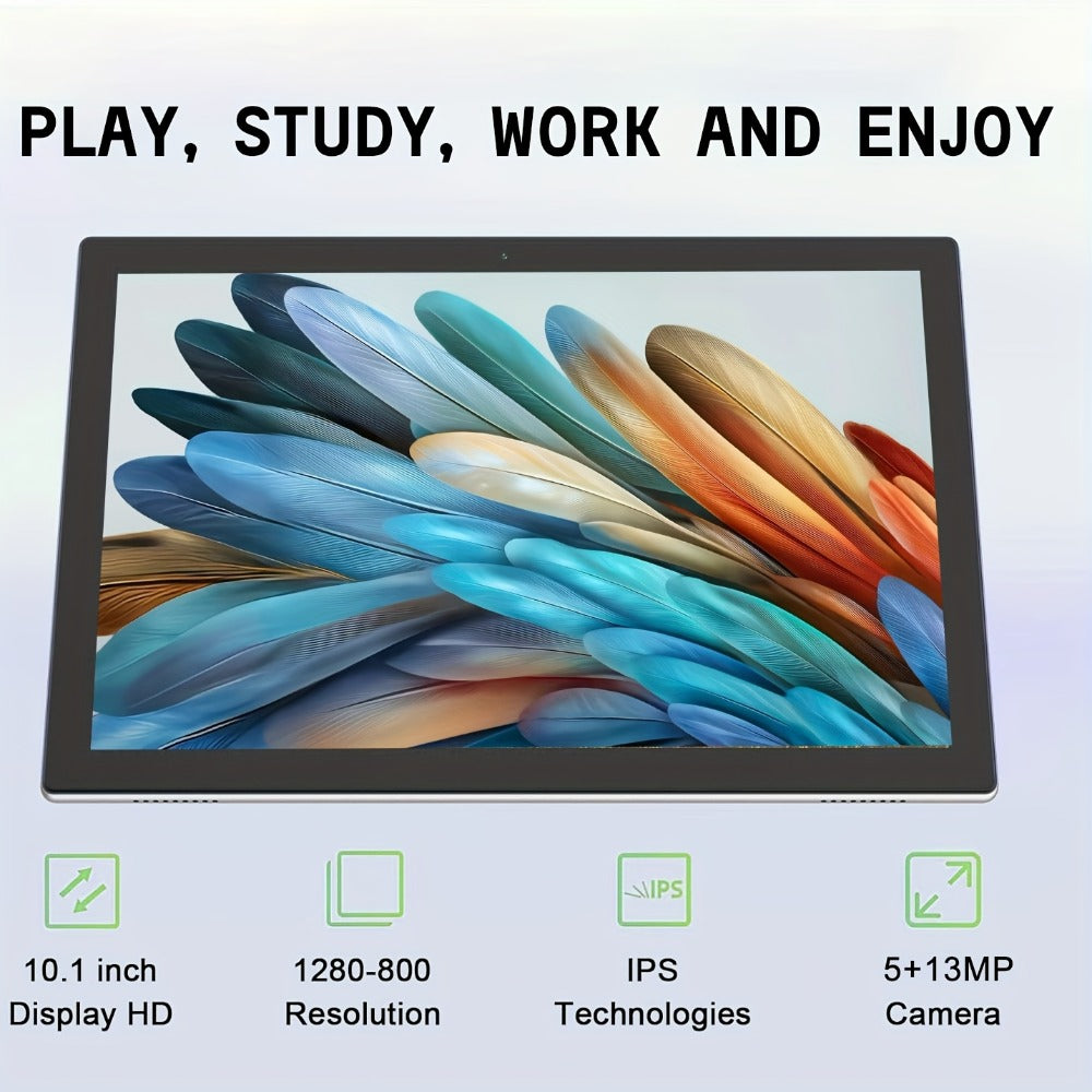 Android Tablet 10.1-Inch 2-in-1 with Android 15, 12GB RAM, 128GB Internal Storage and GMS Certification