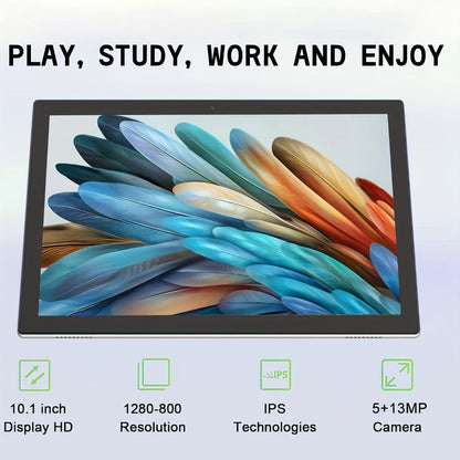 Android Tablet 10.1-Inch 2-in-1 with Android 15, 12GB RAM, 128GB Internal Storage and GMS Certification