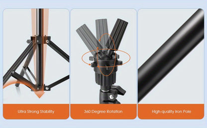 Adjustable Wig Stand Tripod 360 Rotation Aluminum Alloy Height Adjustable to 50 Inch Foldable Portable Mannequin Head Stand for Styling Cosmetology Hairdressing Training Home Salon