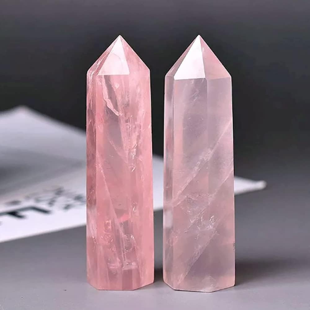 Natural Rainbow Fluorite Crystal Tower Set 7PCS – Hand-Polished Hexagonal Gemstone Obelisks 2.2 Inch, Crystal Points for Home Decor, Meditation, Reiki & Holiday Gift, Eco-Crafted Mineral Collection