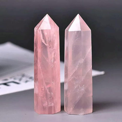 Natural Rainbow Fluorite Crystal Tower Set 7PCS – Hand-Polished Hexagonal Gemstone Obelisks 2.2 Inch, Crystal Points for Home Decor, Meditation, Reiki & Holiday Gift, Eco-Crafted Mineral Collection