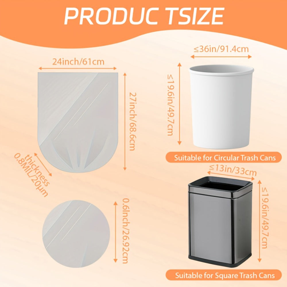 13-Gallon White Garbage Bags in 26, 62 or 104-Count Roll Options for Kitchen, Bathroom and Household Waste Bins