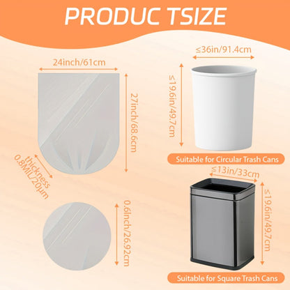 13-Gallon White Garbage Bags in 26, 62 or 104-Count Roll Options for Kitchen, Bathroom and Household Waste Bins