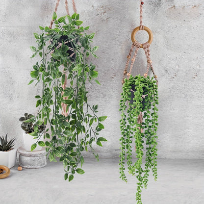 Hanging Artificial Greenery Vines, Four-Piece Mixed Pack with Boston Fern, Eucalyptus and Trailing Styles