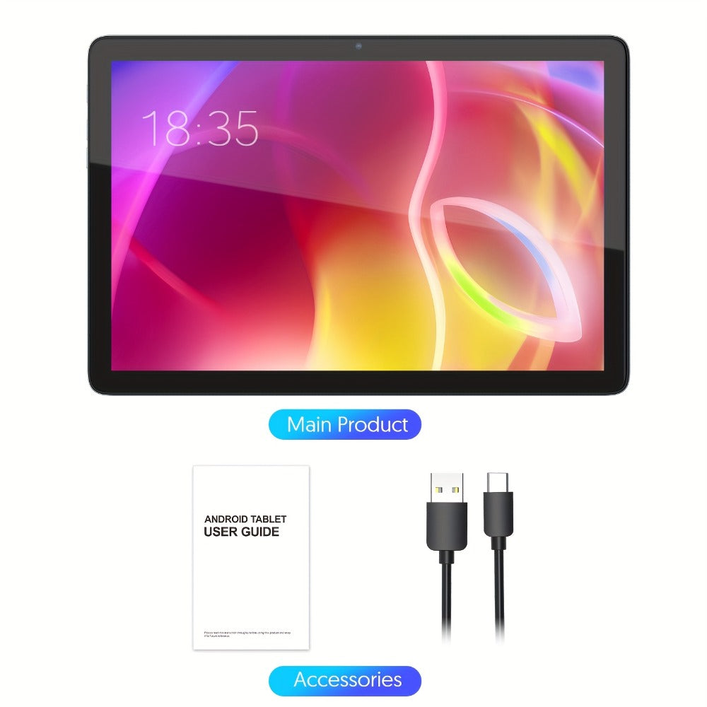 Android Tablet 10 or 11-Inch with Android 14, 8GB Total RAM, 128GB Internal Storage and 8000mAh Battery